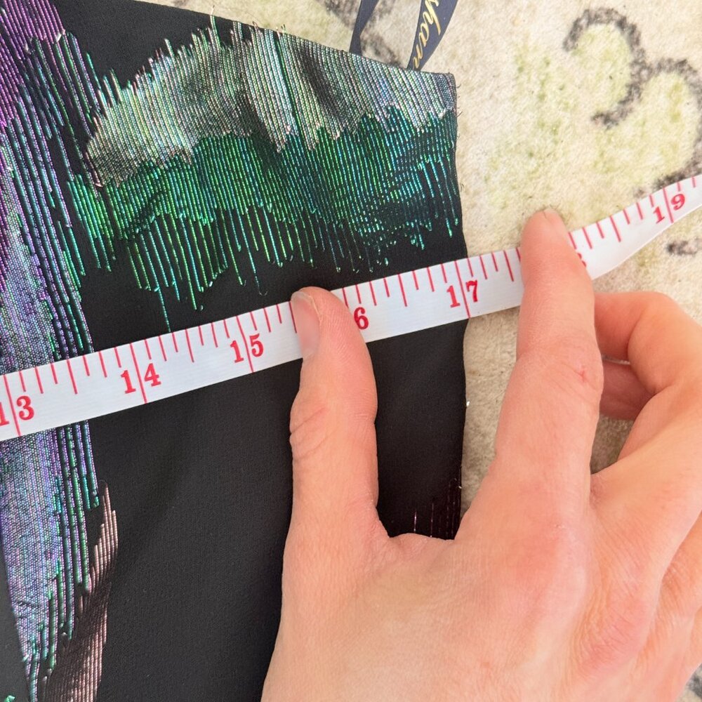 Shoshanna Midnight Strapless Silk Gown Size 8 | Metallic Draped Maxi Dress - Picture 7 of 10